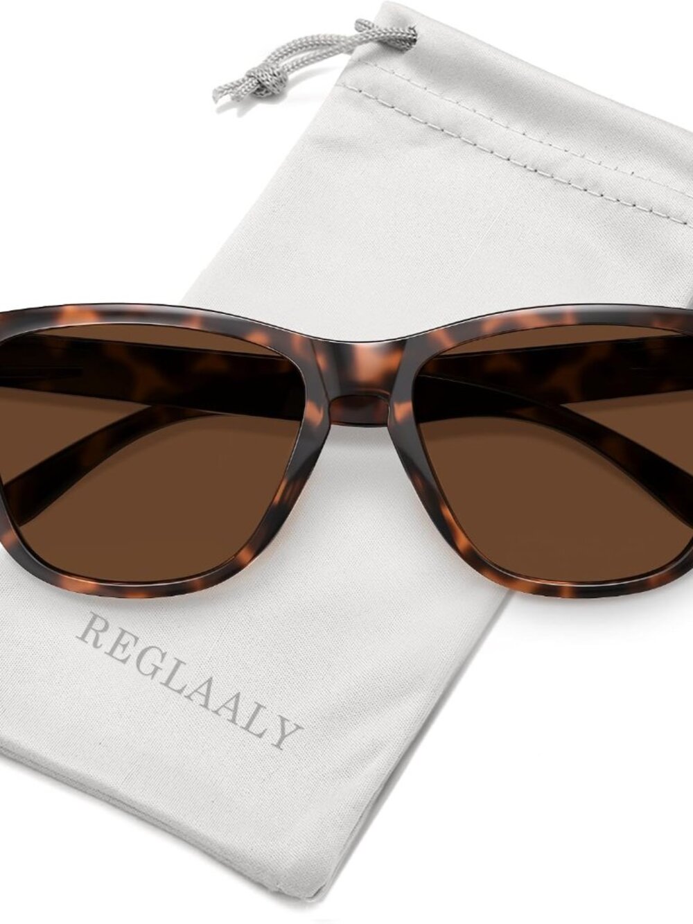 Polarized Retro Sunglasses for Men & Women – UV Protection, Tortoise Design
